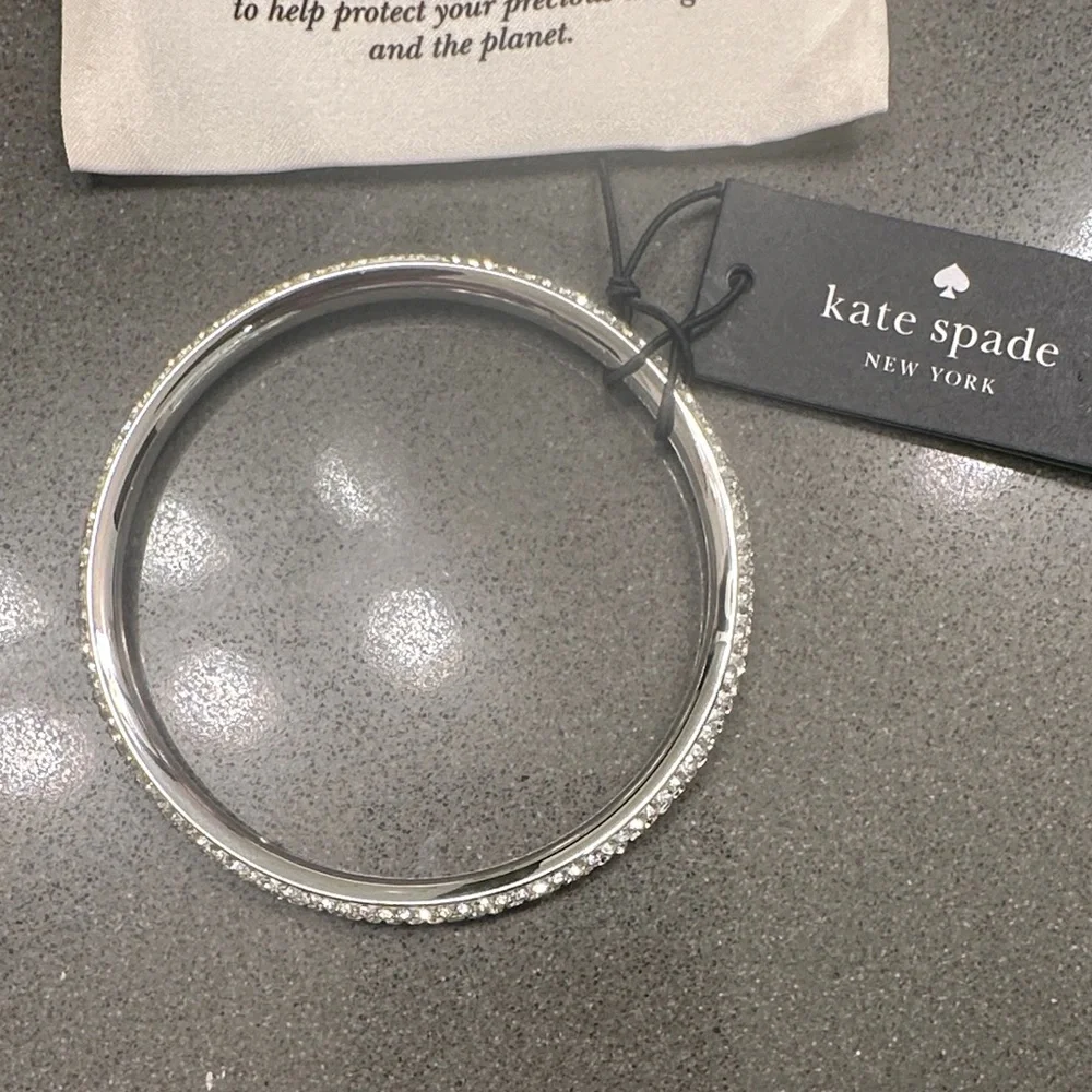 Kate Spade Silver Bracelet with Clear Accents - Picture 1 of 4